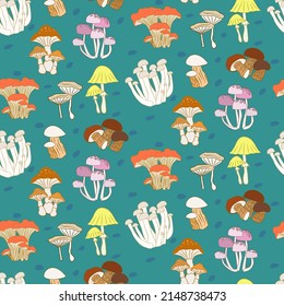 Vector seamless half-drop pattern, with cactus