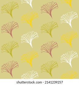 Vector seamless half-drop pattern, with  flowers
