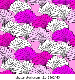 Vector seamless half-drop pattern, with  flowers