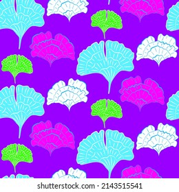 Vector seamless half-drop pattern, with  flowers