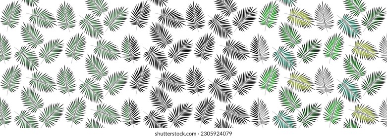 Vector seamless half-drop pattern, with  leaf