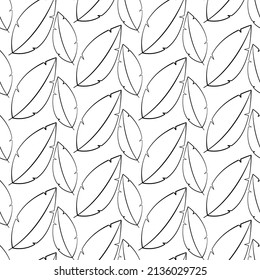 Vector seamless half-drop pattern, with leaves