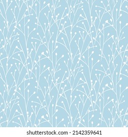 Vector seamless half-drop pattern, with leaves 