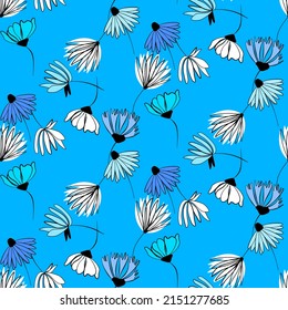 Vector seamless half-drop pattern, with leaves