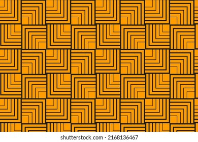 Vector seamless halftone gradient stripes pattern. Repeating geometric overlapping square elements. Stylish monochrome background design.