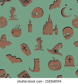 Vector Seamless Halloween Pattern