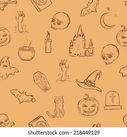 Vector Seamless Halloween Pattern