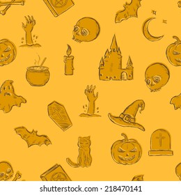 Vector Seamless Halloween Pattern