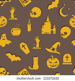Vector Seamless Halloween Pattern