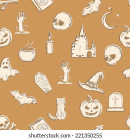 Vector Seamless Halloween Pattern