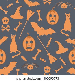 vector seamless halloween pattern