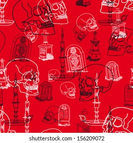 Vector seamless halloween pattern .Modern stylish texture. Repeating abstract background.