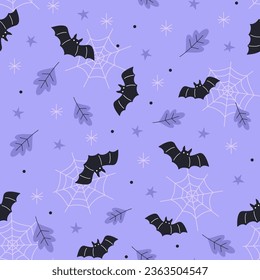 Vector seamless Halloween pattern with orange smiling spooky pumpkins. Holiday background for wrapping paper vector illustration