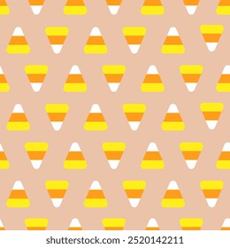 Vector seamless Halloween pattern with orange candies