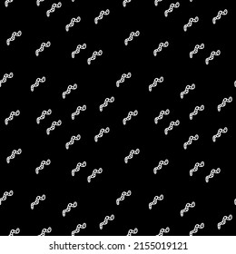 Vector seamless Halloween pattern with white line on black background.Festive,modern,horror,mystical print in doodle style.Designs for wrapping paper, packaging,cards,notebook covers,textiles,fabric.