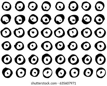 Vector seamless hand drawn abstract pattern. Abstract brush strokes. Textured background . Vector illustration