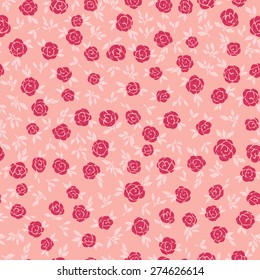 vector seamless hand drawn cute gentle flower pattern