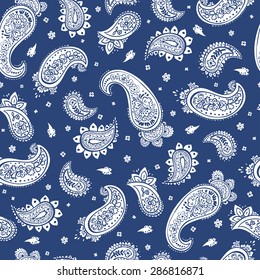 vector seamless hand drawn cute graphical oriental paisley pattern with flowers, dots. gentle print. summer time.