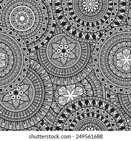 Vector Seamless Hand Drawn Doodle Pattern, seamless pattern in swatch menu