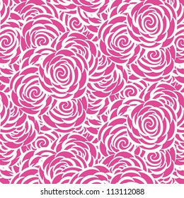 vector seamless hand drawn floral pattern background