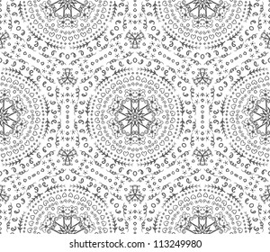 vector seamless hand drawn floral pattern background