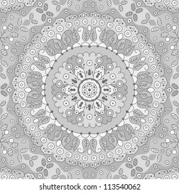 vector seamless hand drawn floral pattern background
