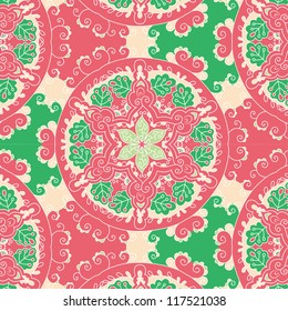 vector seamless hand drawn floral pattern background