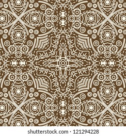 vector seamless hand drawn floral pattern background