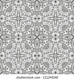 vector seamless hand drawn floral pattern background