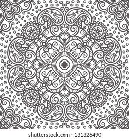 vector seamless hand drawn floral pattern background