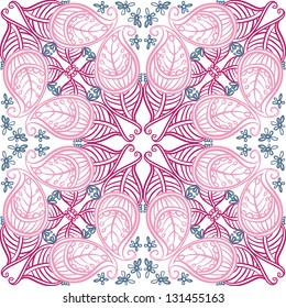 vector seamless hand drawn floral pattern background