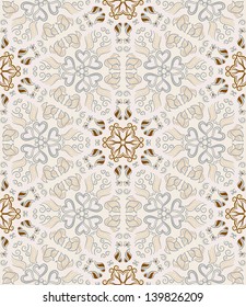 vector seamless hand drawn floral pattern background