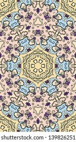 vector seamless hand drawn floral pattern background