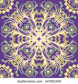 vector seamless hand drawn floral pattern background