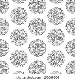 vector seamless hand drawn floral pattern background 