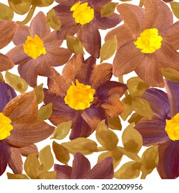 Vektor nahtlos handgezeichnet floraler Hintergrund. Hintergrund mit Aquarellblumen. Nahtloses Muster. Kann verwendet werden für Tapeten, Muster Füllungen, Web-Hintergrund, Oberflächenstrukturen, Stoffdruck.