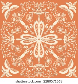 Vector seamless hand drawn floral pattern background