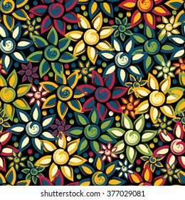 Vector de tejido floral sin fisuras