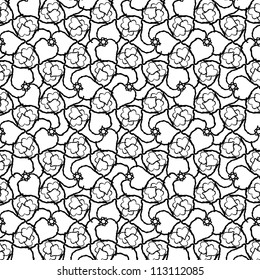 vector seamless hand drawn heart pattern background