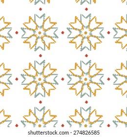vector seamless hand drawn ikat tribal pattern, perfect background for cards, posters, notepads etc