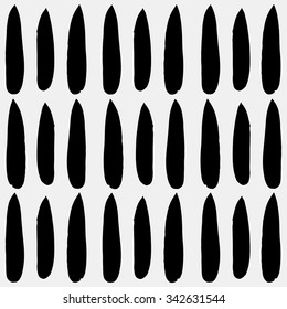 Vector seamless Hand drawn ink pattern. Black and white design for print, home decor, textile, wrapping paper, wallpaper, invitation card background, fashion fabric