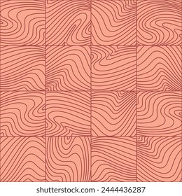 Vector Seamless Hand Drawn Lines Patterns. Vector Light Broun And Broun Abstract Background