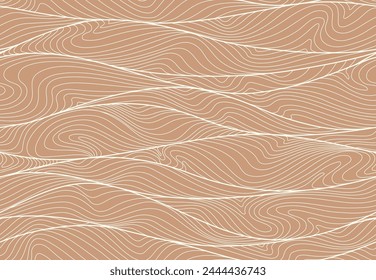 Vector Seamless Hand Drawn Lines Patterns. Vector Light Broun And White Abstract Background