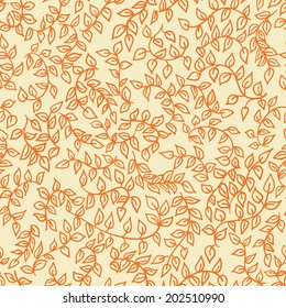 Vector seamless hand drawn natural background pattern