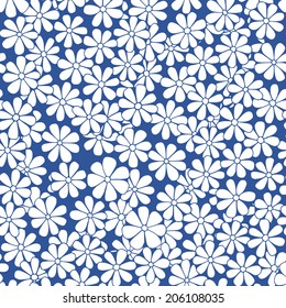 Vector seamless hand drawn natural decorative floral pattern.