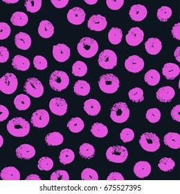 Vector seamless hand drawn paint pattern. Memphis design for print, home decor, textile, wrapping paper, wallpaper, invitation card background, fashion fabric