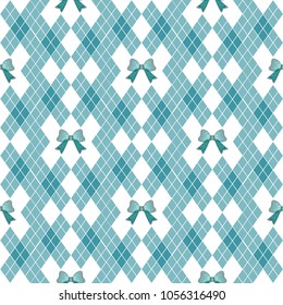 Vector seamless hand drawn pattern with bows. Ribbon decoration pattern for paper, textile, handmade decoration, scrap-booking, polygraphy, t-shirt, cards.