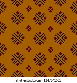 Vector seamless hand drawn pattern with boho elements. 