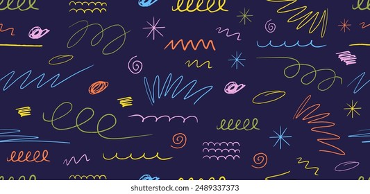 Vector seamless Hand drawn pattern.