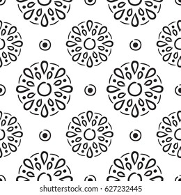 Vector seamless hand drawn pattern.